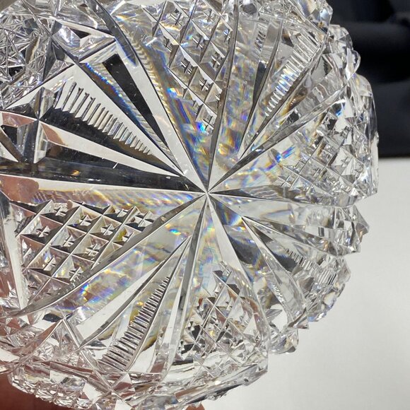 Antique ABP  Hawkes Signed American Brilliant Cut Glass Fruit Custard Bowl 6" - Picture 10 of 16